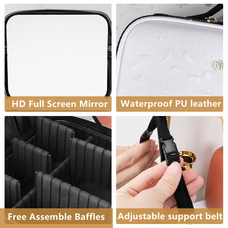 Cosmetic Case w/LED + Mirror