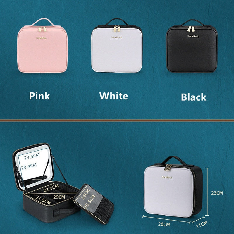 Cosmetic Case w/LED + Mirror